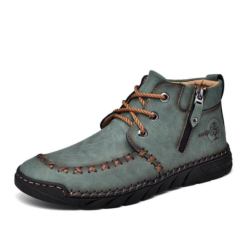 New Mid-top Men's Zipper Martin Boots