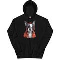Boston Terrier Print In Red Pocket Cap Hoodie