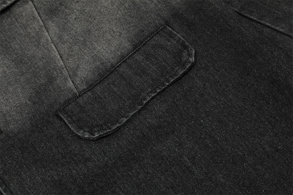 Inkjet Gradient Denim Coat Fashion Brand Men's Clothing