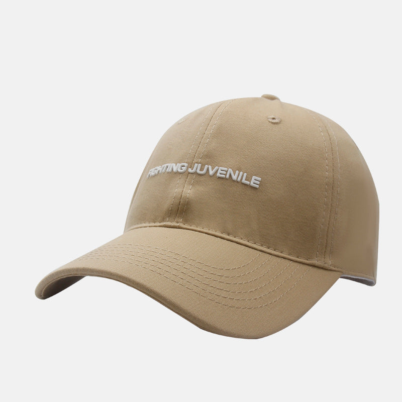 Cotton Letter Curved Brim Adjustable Baseball Cap