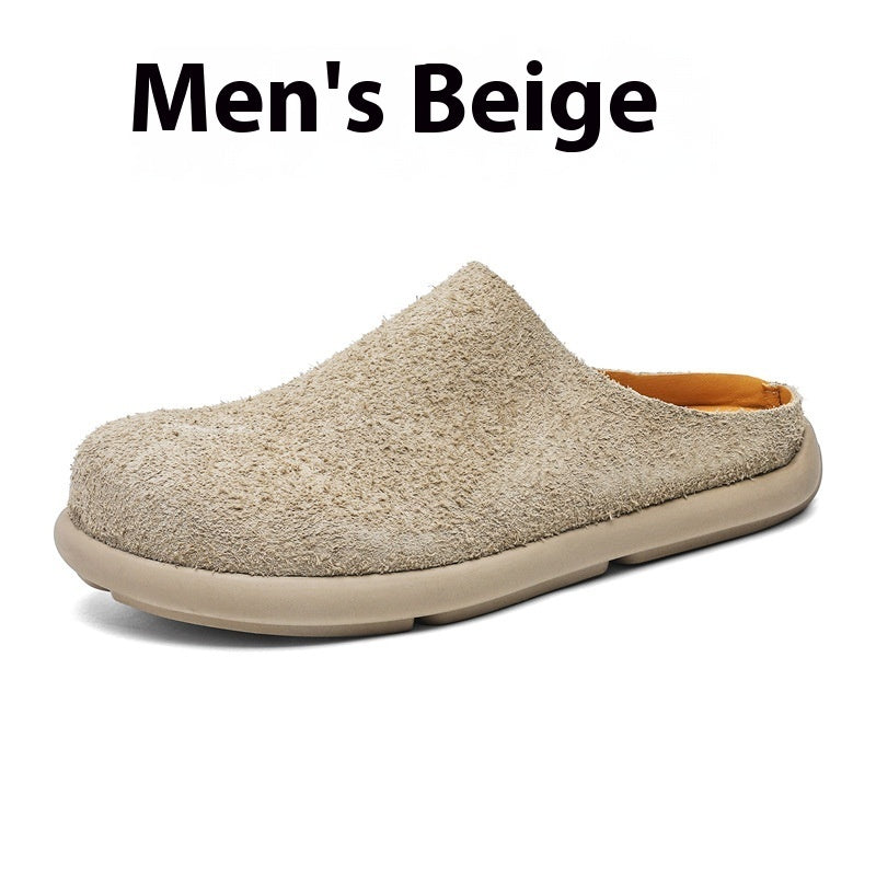 Outdoor Half Slippers Leather Shoes