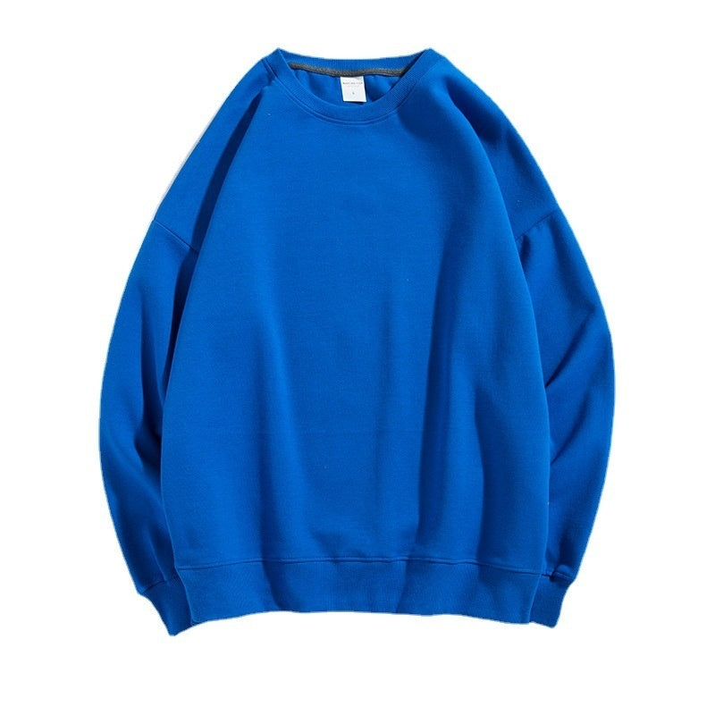 Cotton Solid Color Round Neck Off Shoulder Sweater