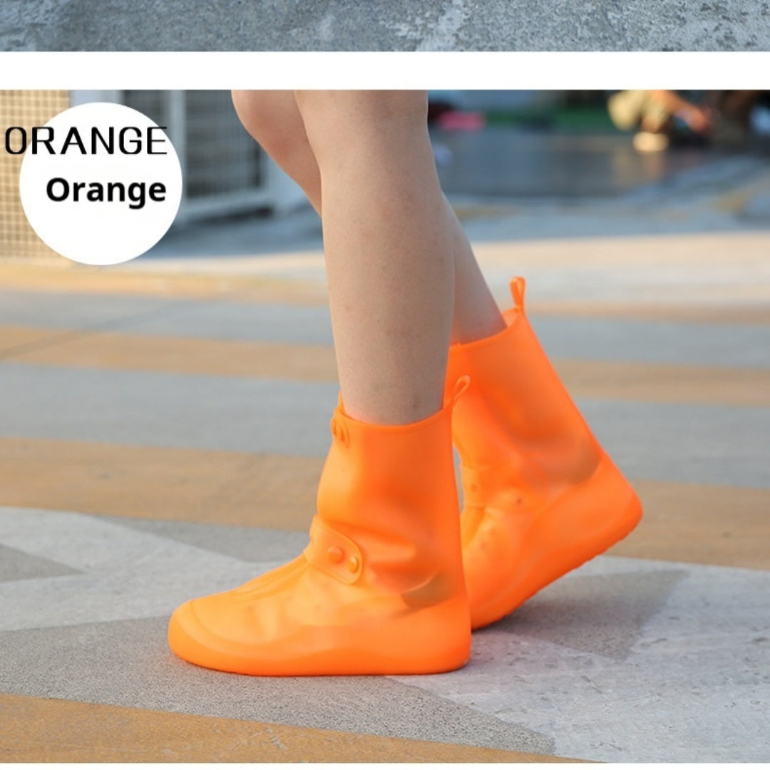 Adult And Children PVC High Top Waterproof Cover Rain Boots Double Breasted