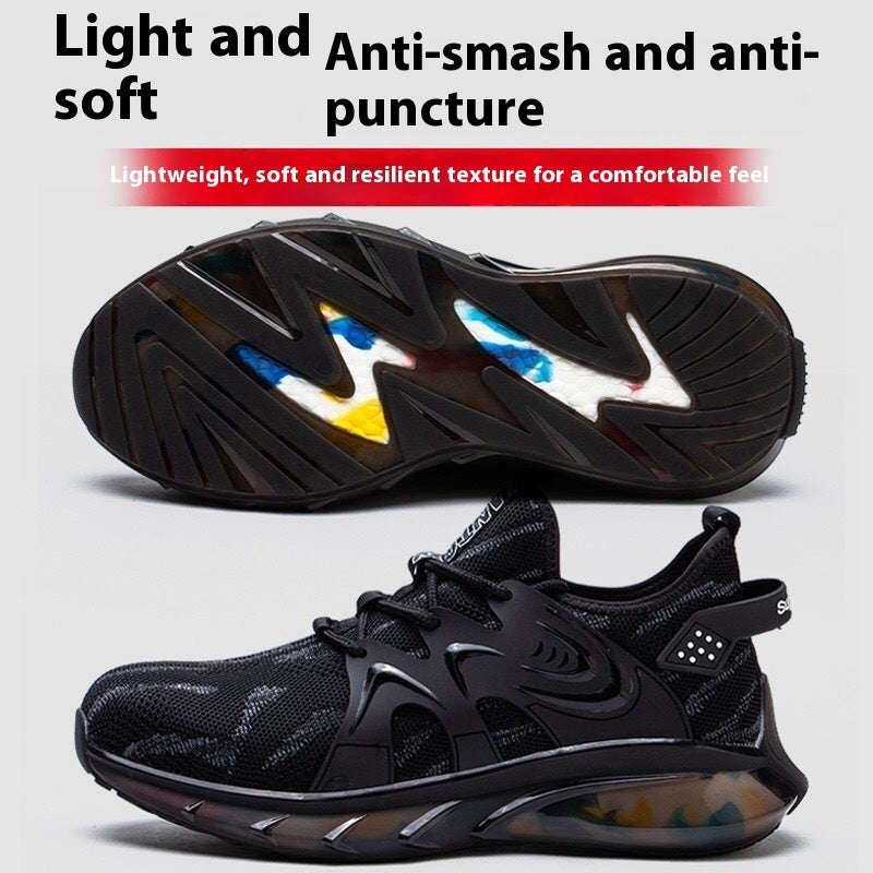 Steel Toe Cap Anti-smashing And Anti-penetration Soft Bottom Sports Anti-slip Safety Shoes