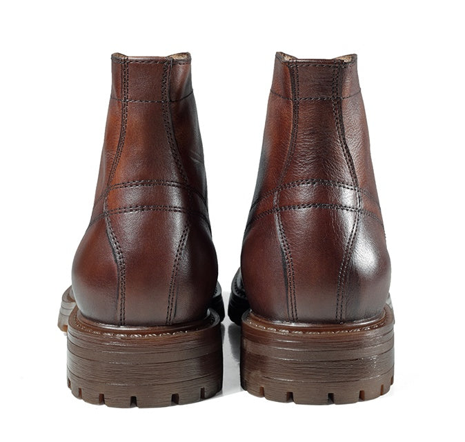 Martin Boots Men's Leather Shoes High-top Retro Plus Velvet Leather  Thick-soled Soft Leather