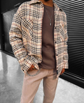 Men's plaid Shirt Jacket