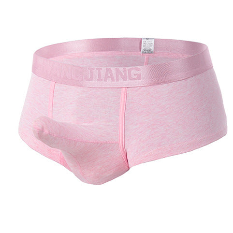 Men's Low Waist Solid Color Cotton Breathable Comfortable Boxers Underwear Boxer