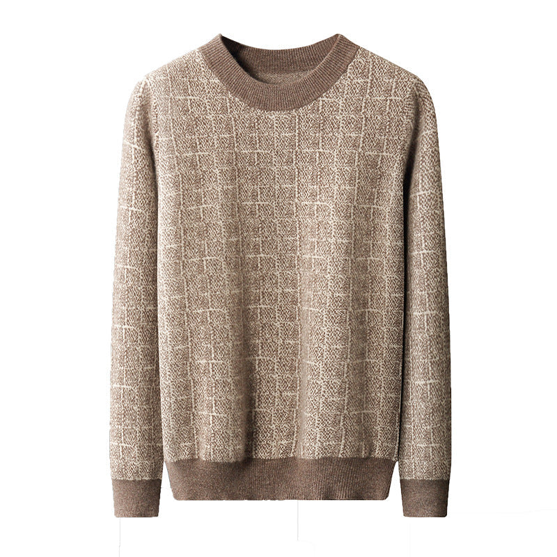 Men's Round Neck Business Casual Padded Sweater