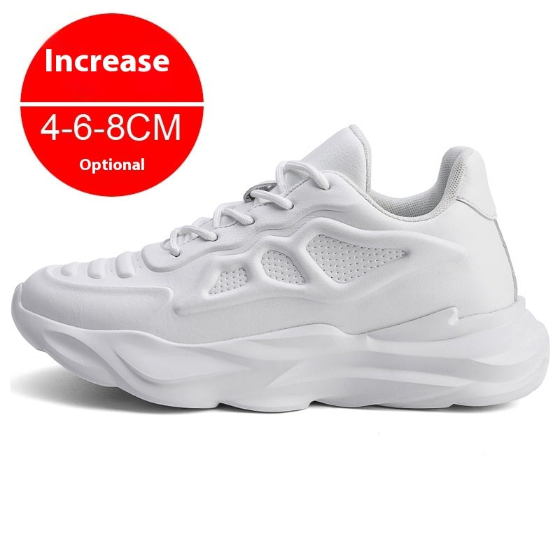 Summer New Invisible Height-increasing Shoes Men's 8CM Breathable Clunky Sneakers