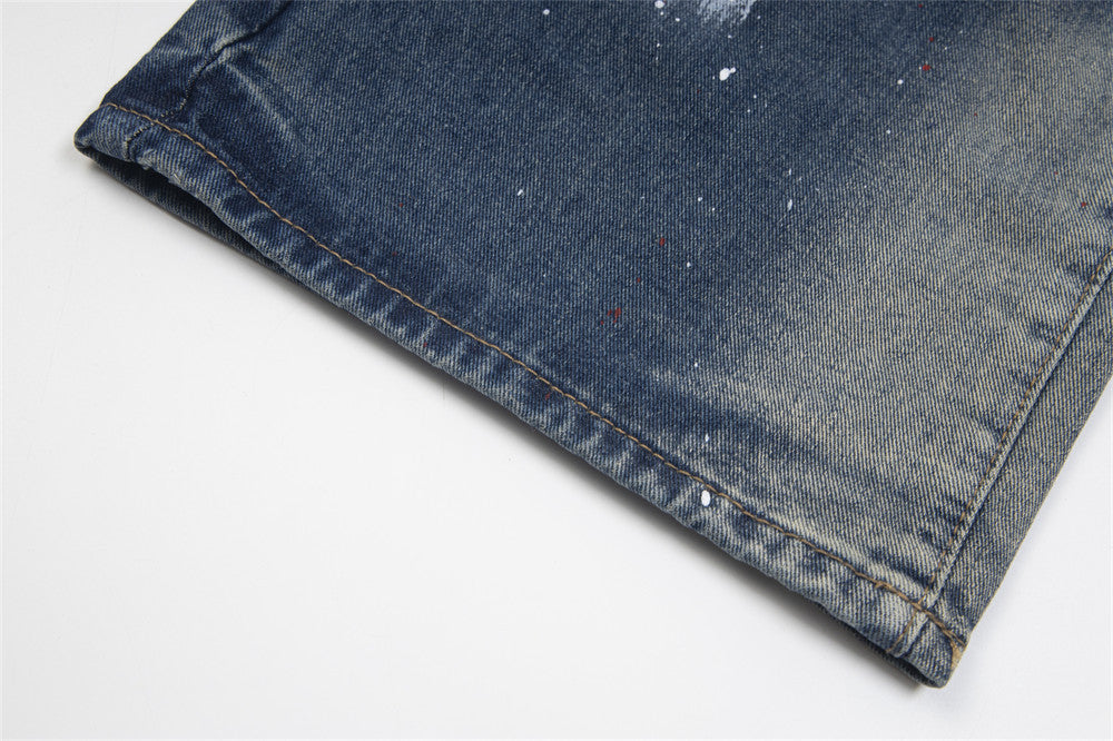 Painting Splash Ink Do The Old Cowboy Straight-leg Pants Men