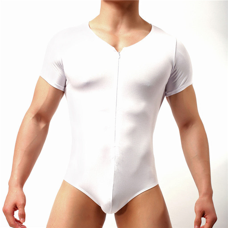 Men's Stretch Tight Exercise Fitness Breathable Body Shaping Vest One-piece Suit