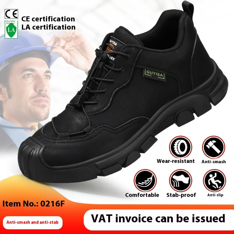 Steel Toe Shoes With Soft Soles Anti-smash And Anti-puncture