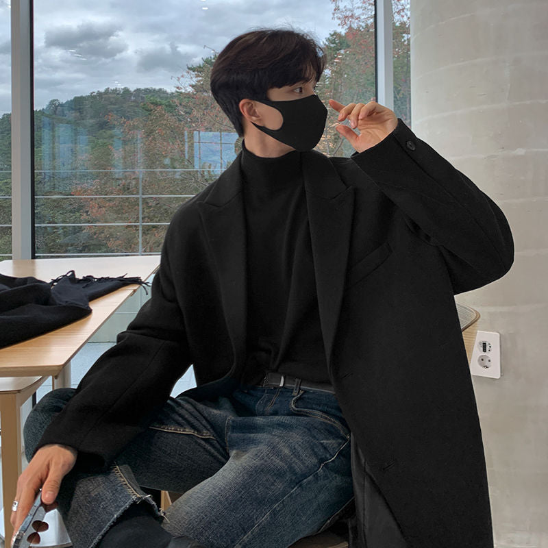 Men's Fashion Personality British Trench Fabric Jacket