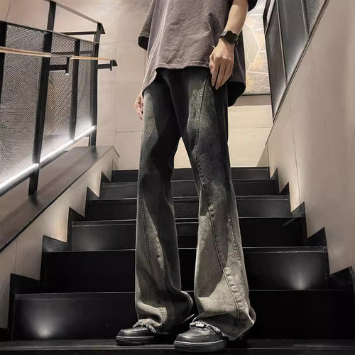 American Fashion Brand Gradient Washed Jeans