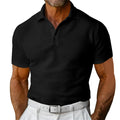 Waffle Short Sleeve Polo Shirt Men's