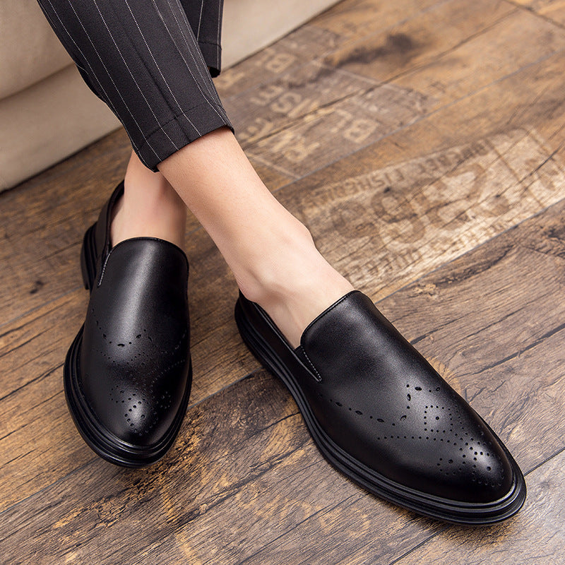 Big Size Men's Leather Shoes Slip-on Loafers