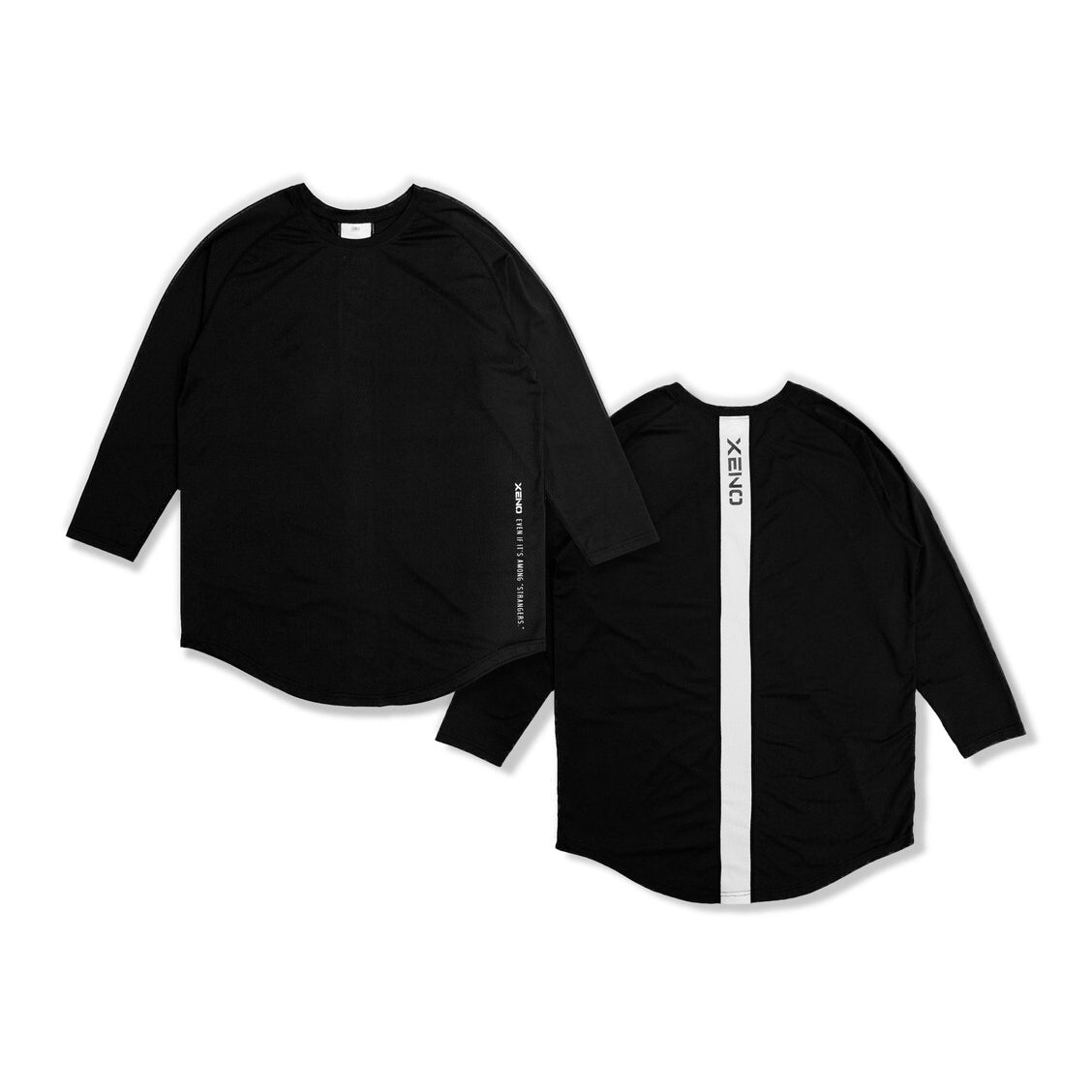 Back Vertical Letter Sports T-shirt Fitness Long Sleeve