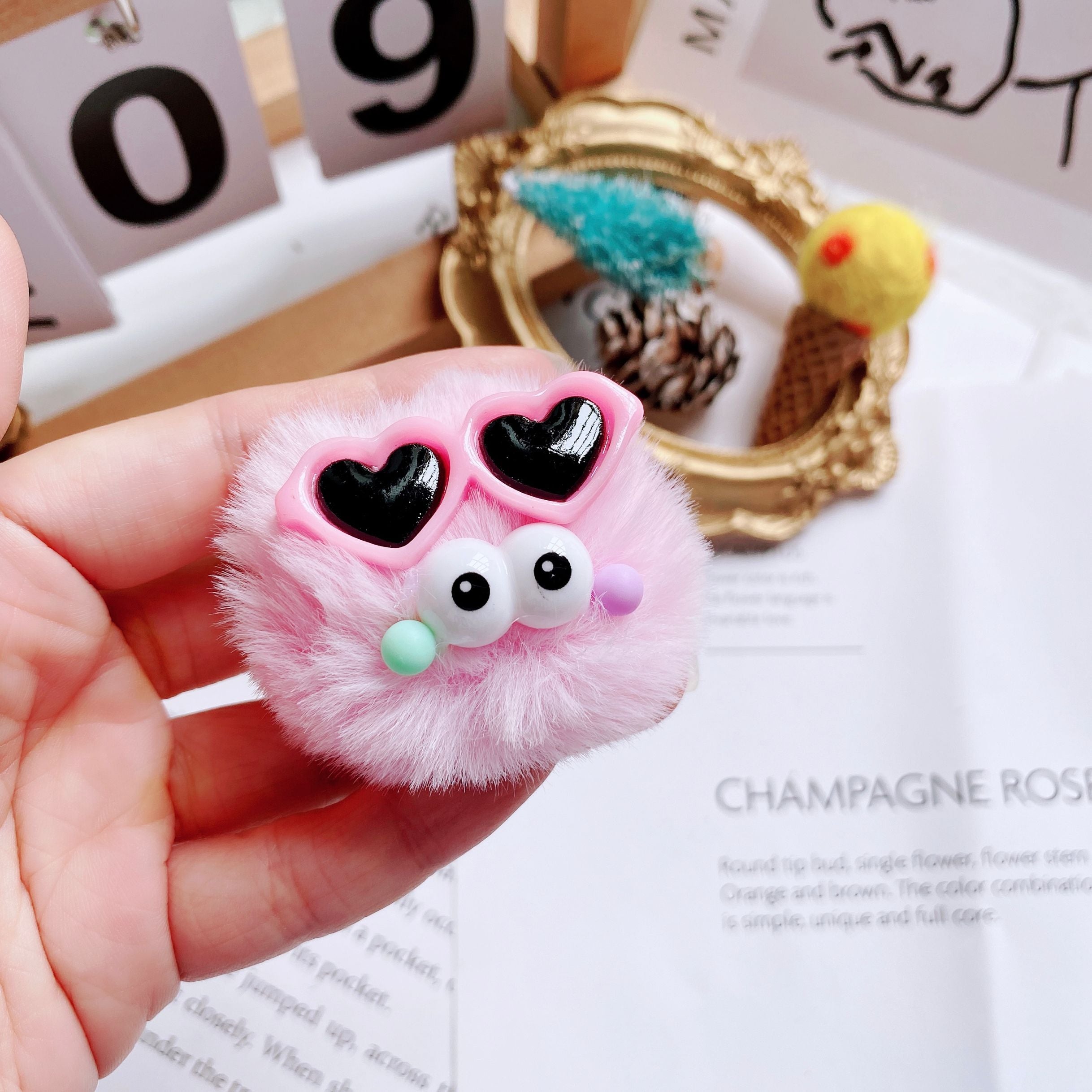 Shoe Buckle Sunglasses Color Wool Ball