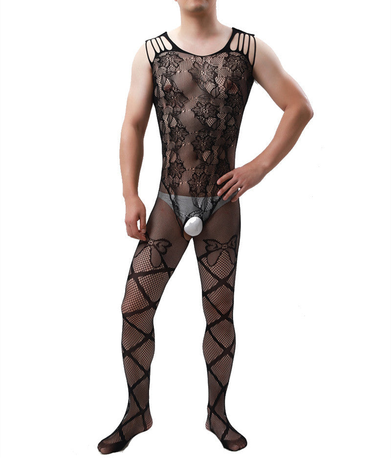 Men's Pantyhose Transparent Ultra-thin High Elasticity Butterfly