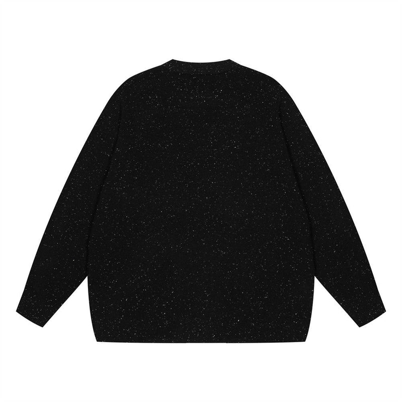 Dot Brocade Men's Loose Casual Sweater