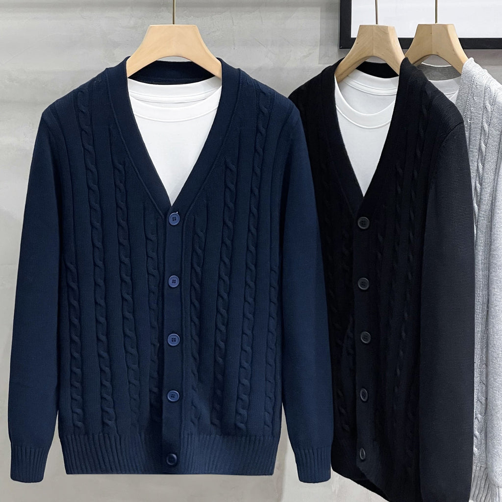 Men's Knitted Autumn And Winter Sweater Casual Jacket