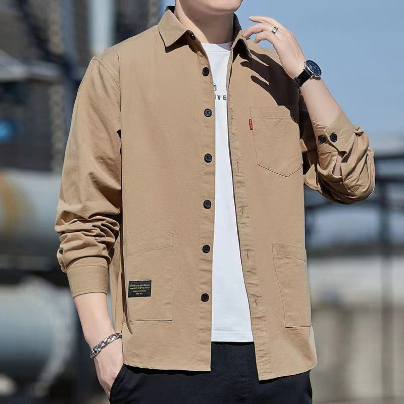 Casual Lapel Long Sleeve Shirt With Pockets