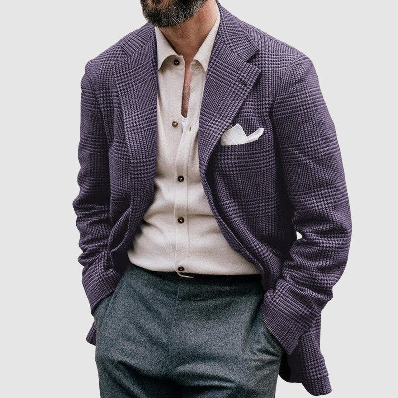 Spring Top Casual Printed Double Button Suit