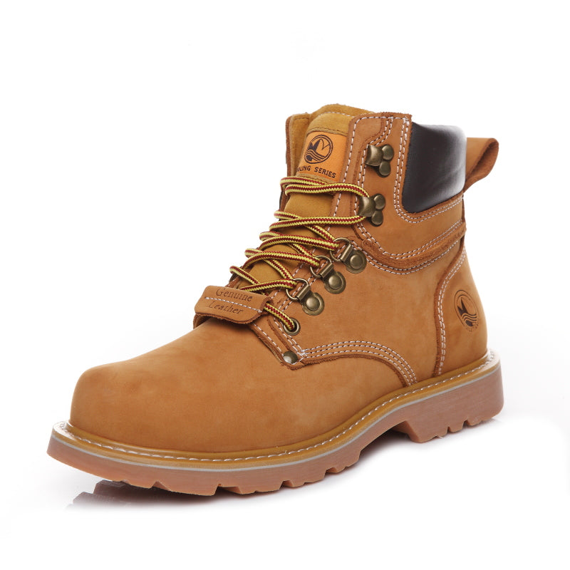 Men's High Top Waterproof And Velvet Rhubarb Boots
