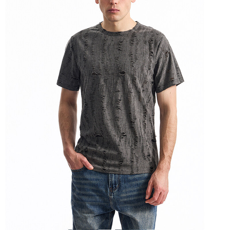 Simple Half Sleeve Men's Tops Loose