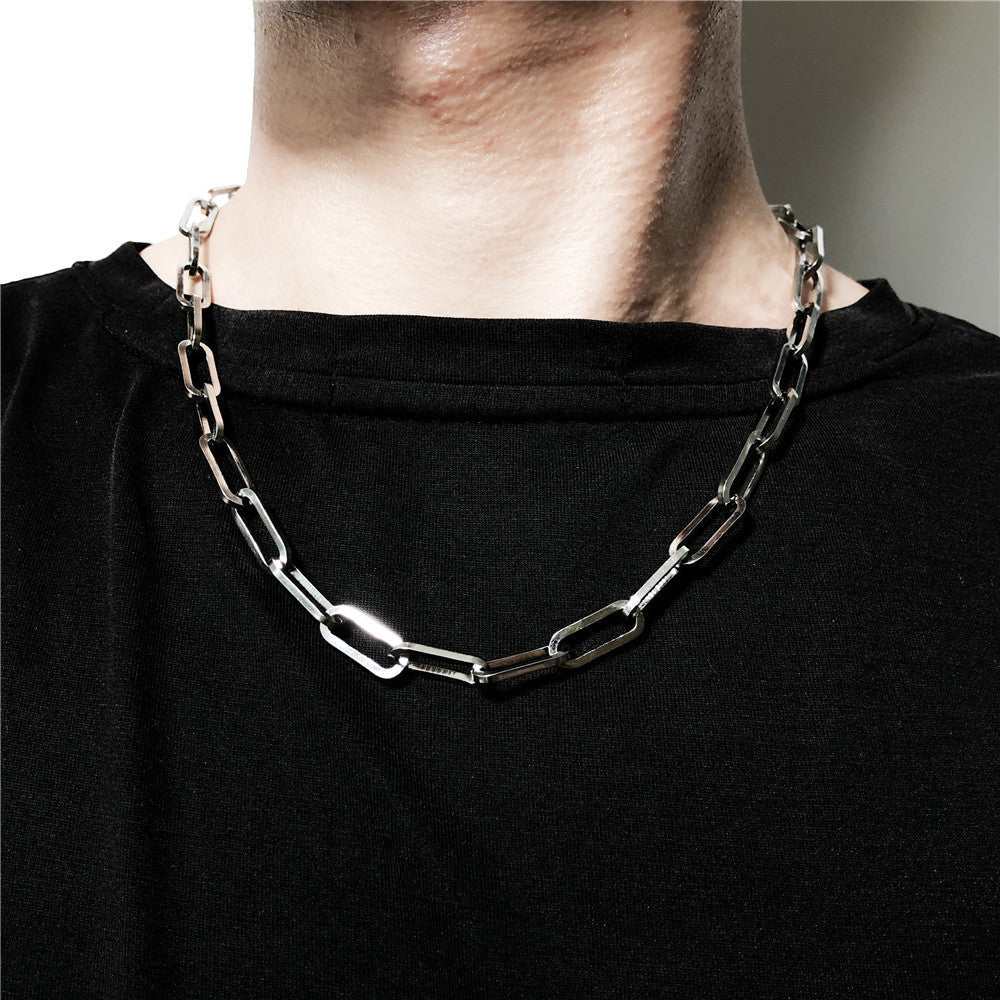 Titanium Steel Men Hip Hop Cold Wind Necklace