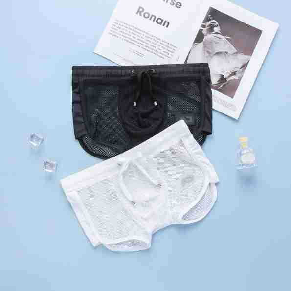 Men's Boxer Classic Loose Arrow Pants Breathable Mesh Men's S Shorts