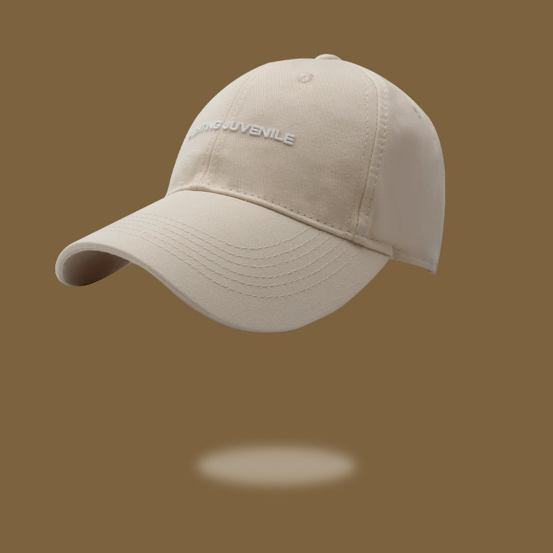 Cotton Letter Curved Brim Adjustable Baseball Cap