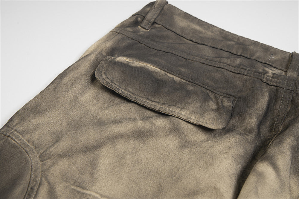 Gradient Tie-dye Dirty Tooling Straight-leg Trousers