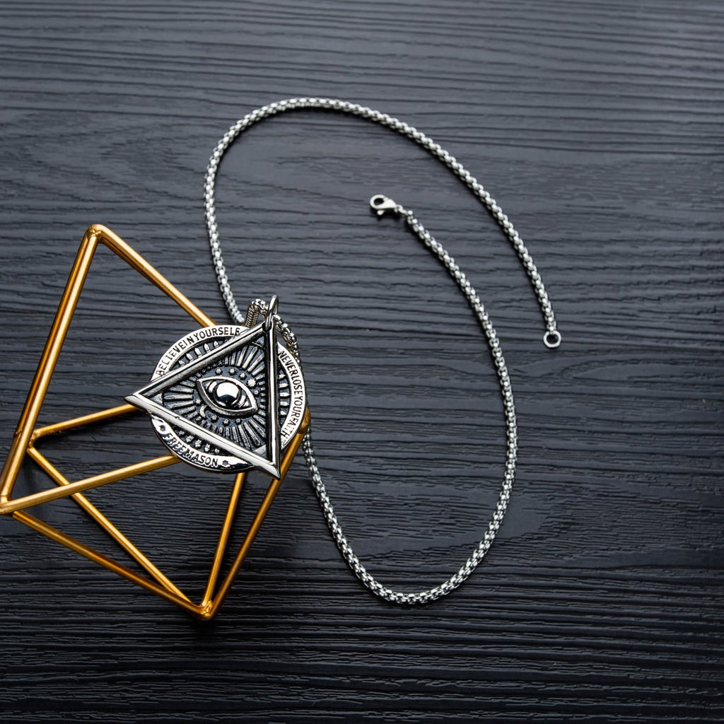 Freemason Pendant Necklace Men's