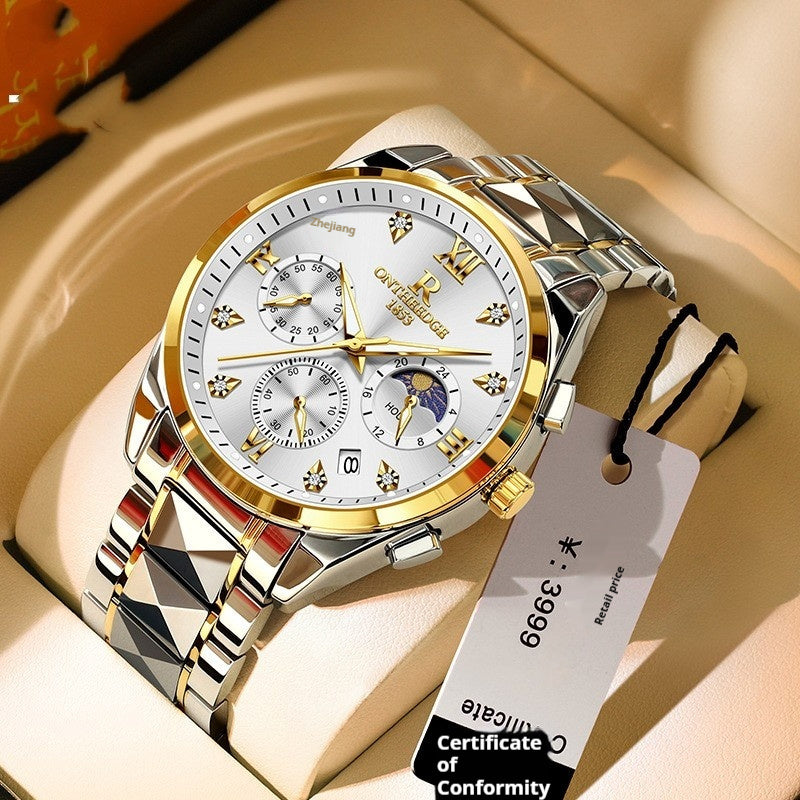 Waterproof Tungsten Steel Quartz Business Watch