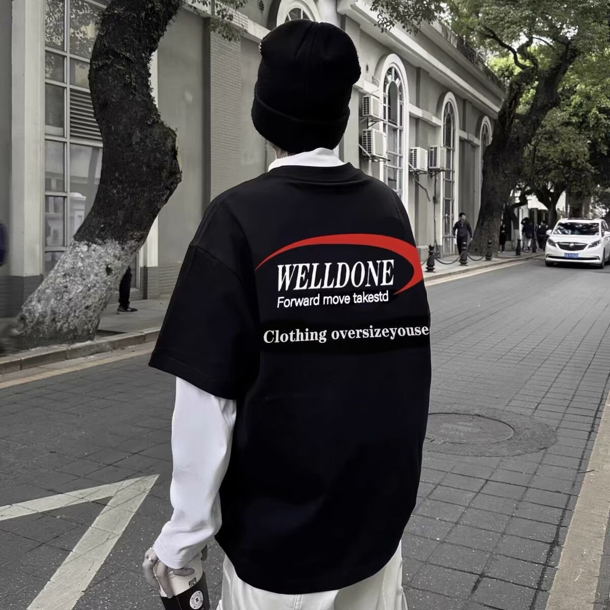 American Fashion Brand Letter Print Short-sleeve T-shirt