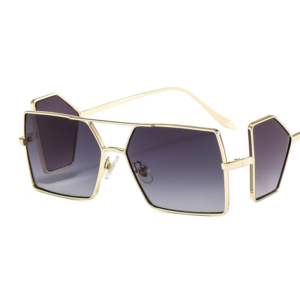 Punk Metal Side Lens Square Sunglasses