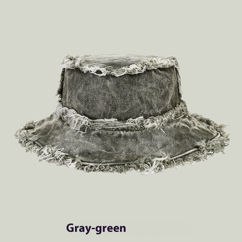 Washed Old Burr Double-sided Wear Bucket Hat