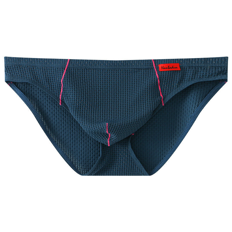 Men's Low Waist Plaid Hip Lifting Briefs