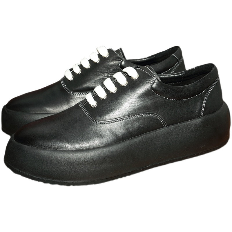 Korean Version Of The Thick Bottom Muffin Shoes Male Leather