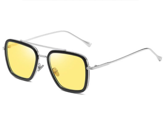 Flat Mirror Retro Men's And Women's Iron Man Glasses