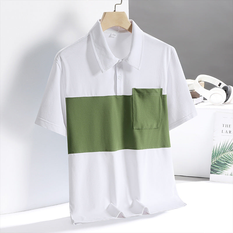 New Ice Silk Quick-drying Polo Shirt Men's Short-sleeved T-shirt