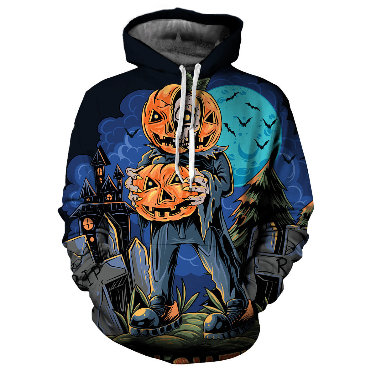 3D Digital Printing Hoodie Men's Halloween