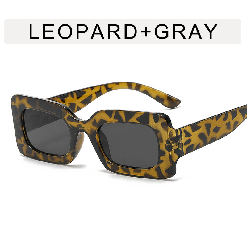 Jelly Color Square Sunglasses Concave Shape