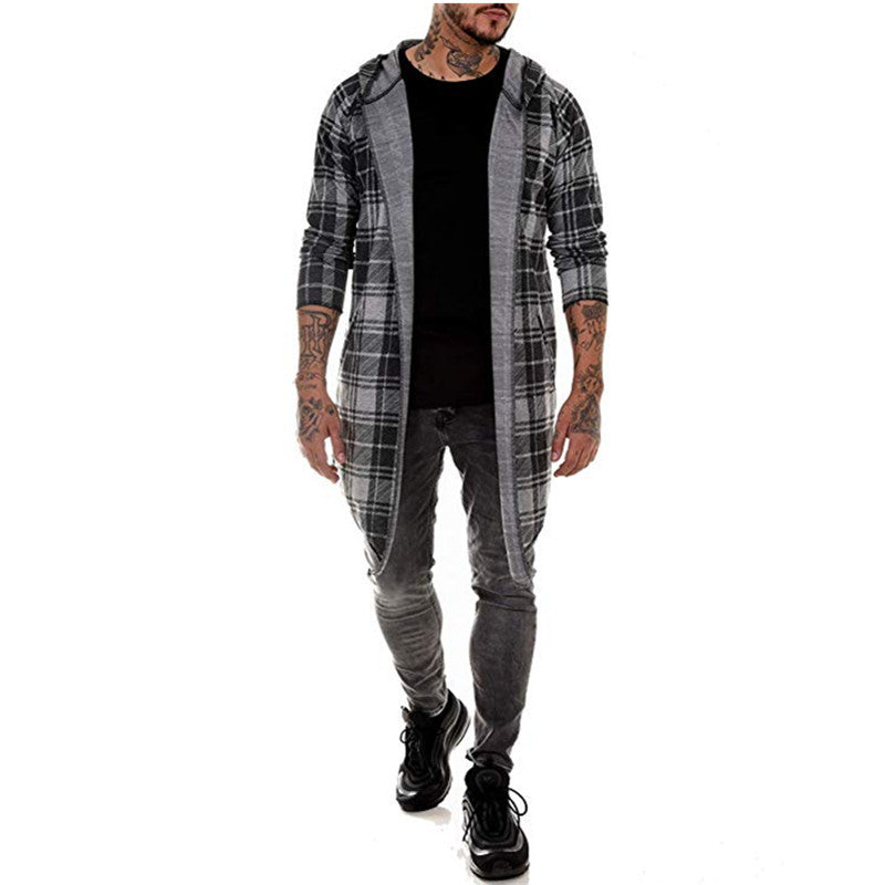 Men's Casual Plaid Color Matching Men's Casual Sweater