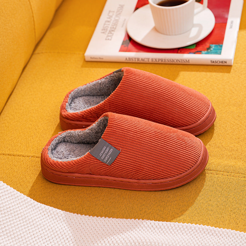 Couple's Home Indoor Cotton Drag Warm Non-slip Plush