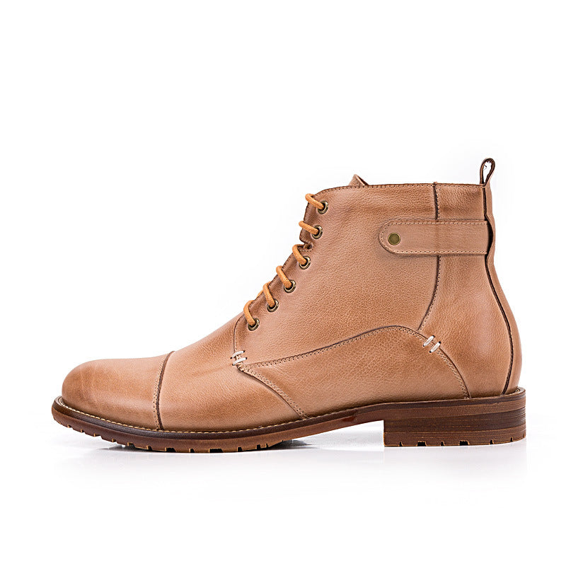 Men's Casual Lace-up High-top Ankle Boots