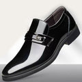 Dress Leather Shoes With A Mirror Like Slip On Design
