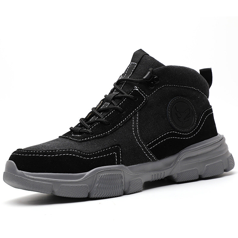 Casual Labor Insurance Men's Steel Breathable Comfortable High-top Safe Work Protective Shoes