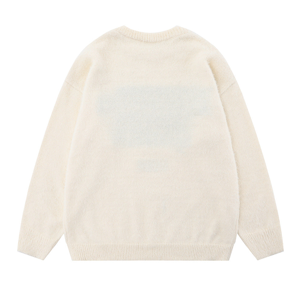 American Street Fashion Loose Long Sleeve Pullover Sweater Bottoming Sweater